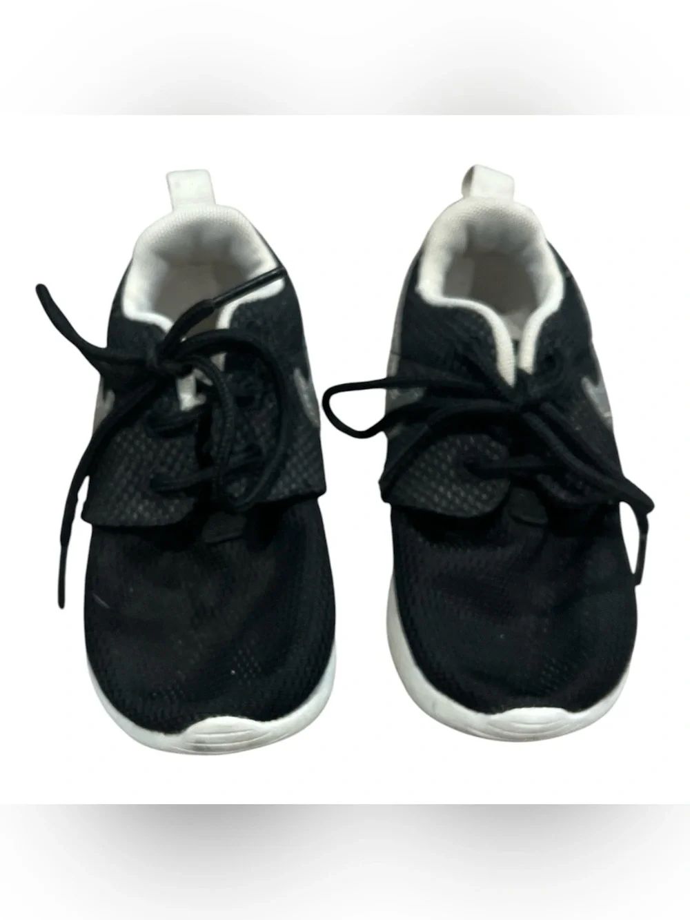 Nike Roshe One Toddler Shoes Size 7C Black Metallic Silver White Sneakers